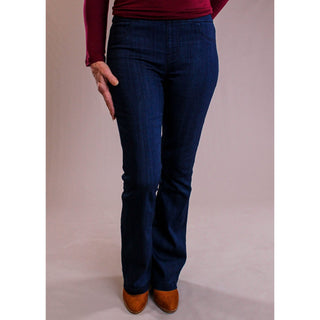 Cello Mid Rise Flare Jegging front view  - Fashion Crossroads Inc