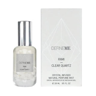 Define Me Rami-Clear Quartz Crystal Infused Natural Perfume Mist - Fashion Crossroads Inc