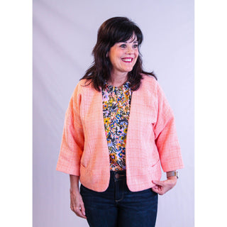 Democracy 3/4 Sleeve Crop Bolero Jacket - Fashion Crossroads Inc