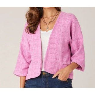 Democracy 3/4 Sleeve Crop Bolero Jacket - Fashion Crossroads Inc