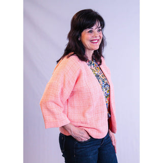 Democracy 3/4 Sleeve Crop Bolero Jacket - Fashion Crossroads Inc