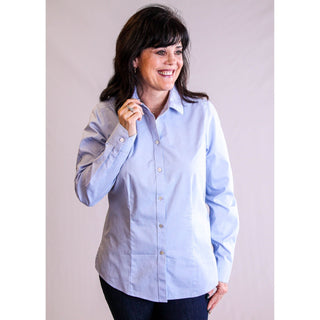Foxcroft Dianna Long Sleeve Button Down Blouse - Fashion Crossroads Inc