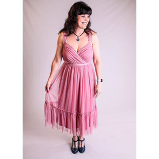 Gigio Tulle Dress With Adjustable Straps - Fashion Crossroads Inc