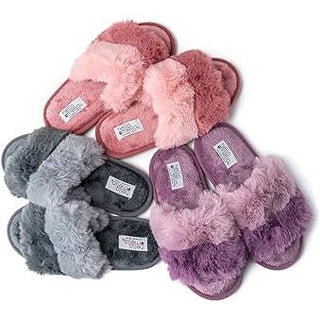 Hello Mello Cotton Candy Slippers - Fashion Crossroads Inc