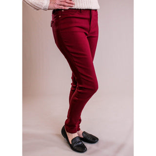 YMI Midrise Hyperstretch Skinny Pant Side View  - Fashion Crossroads Inc