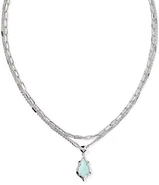 Adriana Necklace Rhodium - Fashion Crossroads Inc