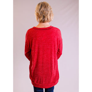 Celeste Long Sleeve Top with Dolman Sleeves back view - Fashion Crossroads Inc. 