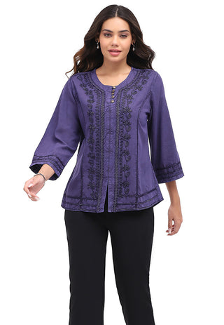 Parsley & Sage Yuki 3/4 Sleeve Top