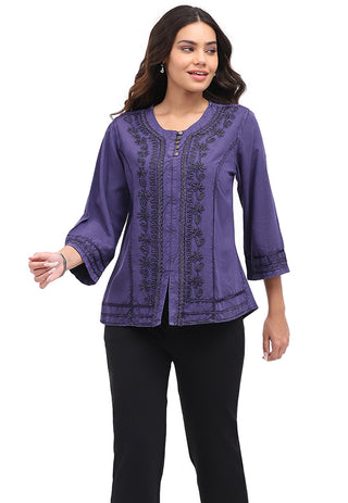 Parsley & Sage Yuki 3/4 Sleeve Top
