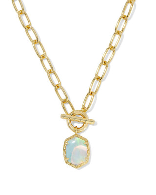 Kendra Scott Daphne Necklace with White Opalescent Resin - Fashion Crossroads Inc