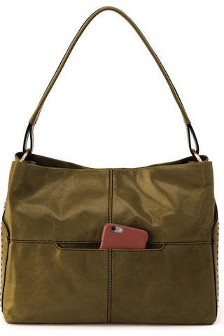 HOBO Seneca Shoulder Bag in Olive | Genuine Leather Women's Shoulder Bag