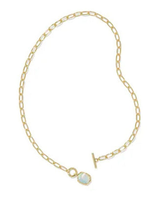 Kendra Scott Daphne Necklace with White Opalescent Resin - Fashion Crossroads Inc