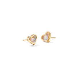 Kendra Scott Ari Heart Earrings with Iridescent Abalone