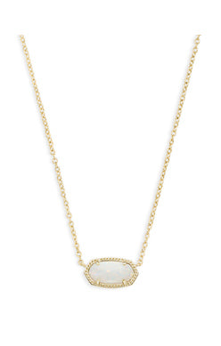 Kendra Scott Elisa Short Pendant Necklace White Opal