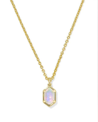 Kendra Scott Hallie Pendant in White Opalescent Resin