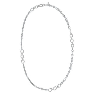 Myka 34" Rhodium Rope Oval Chain