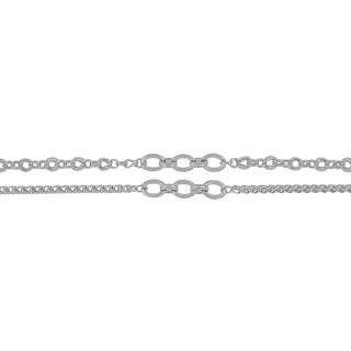 Myka Rhodium Audrey 34" Rope Oval Chain