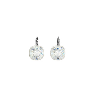 Myka Tori Cushion Euroback Earring in Crystal - Fashion Crossroads Inc