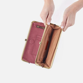 Hobo Lauren Tooled Embossed Leather Clutch Wallet