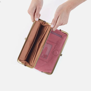 Hobo Lauren Tooled Embossed Leather Clutch Wallet