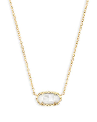 Kendra Scott Elisa Gold Necklace With Ivory Mother Of Pearl Stone