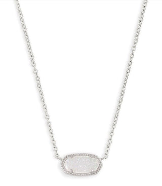 Kendra Scott Elisa Short Pendant Necklace in Iridescent Drusy