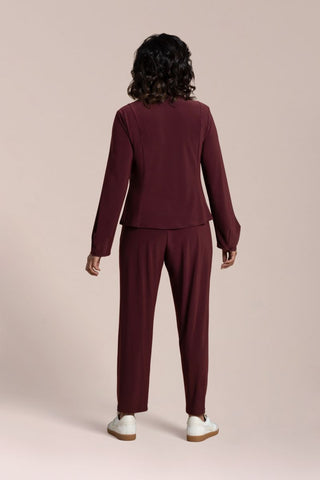 Sympli Fit N Flare Lantern Top with Long Sleeves Back View - Fashion Crossroads Inc