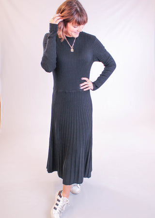 Soya Concept Long Sleeve Sweater Dress Front View - Fashion Crossroads, Inc.