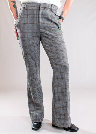 Liverpool High Rise Flare Trouser with Cuffed Hem