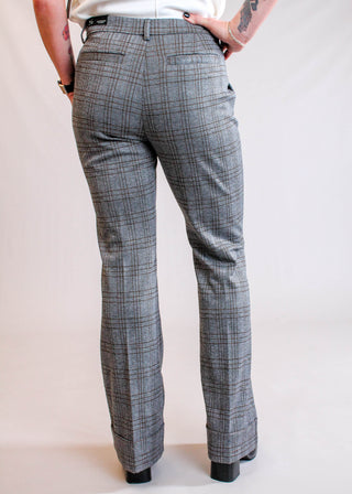 Liverpool High Rise Flare Trouser with Cuffed Hem
