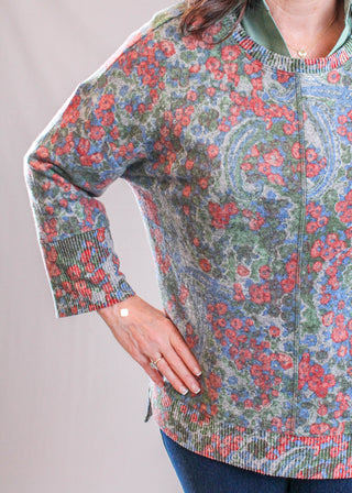 Habitat Printed Fleece Boxy Crew Neck Sweater with Print