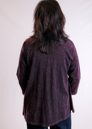 Jess & Jane Cotton Slub Tunic back view - Fashion Crossroads Inc