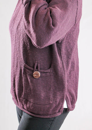 Avalin Long Sleeve Roll Neck Sweater with Buttoned Pocket