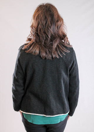 Avalin Long Sleeve Crew Neck Sweater with Contrast Piping