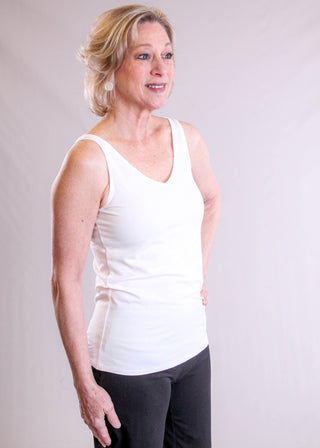 J. Jill Closeout Basic Reversible Tank front view - Fashion Crossroads Inc