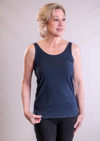 J. Jill Closeout Basic Reversible Tank front view - Fashion Crossroads Inc