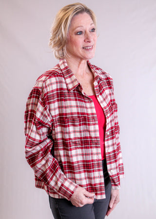 Levi's Plaid Button Up Crop Shirt - Fashion Crossroads Inc