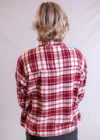 Levi's Plaid Button Up Crop Shirt - Fashion Crossroads Inc