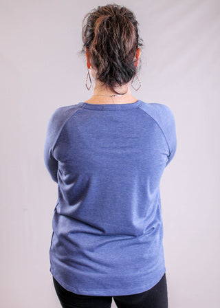 Staccato Long Sleeve Terry Top with Side Pockets