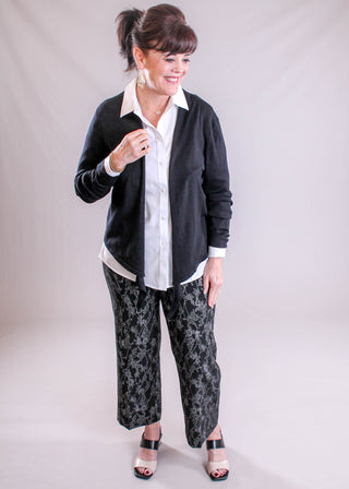 Tribal Sportswear Printed Pull On Capris front view - Fashion Crossroads Inc