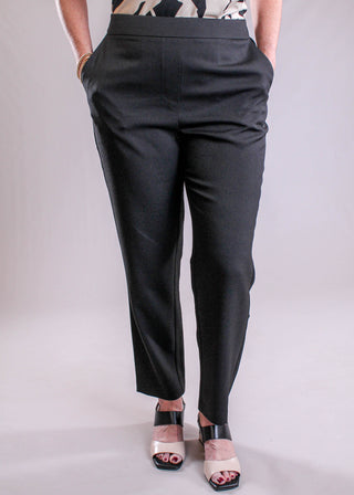 Charlie B Pull On Crop Pant with Pockets front view - Fashion Crossroads Inc