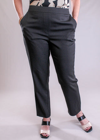 Charlie B Pull On Crop Pant with Pockets front view - Fashion Crossroads Inc