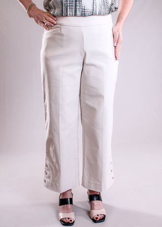 Tribal Sportswear Flatten It Capris with Eyelets front view - Fashion Crossroads Inc 