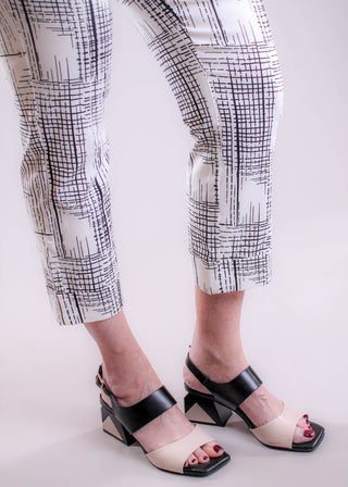 Charlie B Printed Pull On Crop Cuff Pant back view - Fashion Crossroads Inc