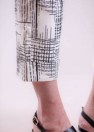 Charlie B Printed Pull On Crop Cuff Pant detail view - Fashion Crossroads Inc