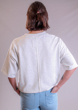 Easel Short Sleeve U.S.A. Patch Top back view - Fashion Crossroads Inc