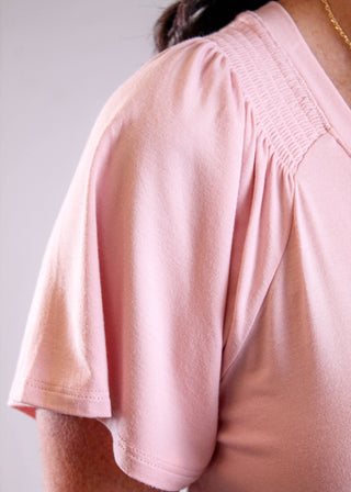Liverpool Flutter Sleeve Top detail view - Fashion Crossroads Inc