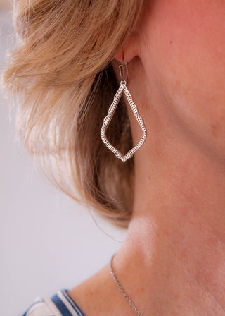 Kendra Scott Sophia Drop Earring in Rhodium - Fashion Crossroads Inc