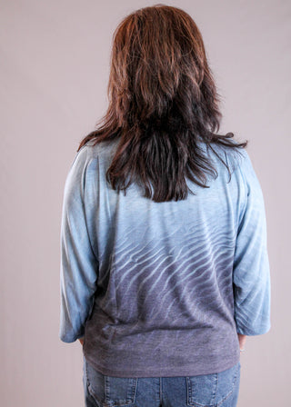 Democracy Dolman Sleeve 3/4 Sleeve Top back view - Fashion Crossroads Inc.