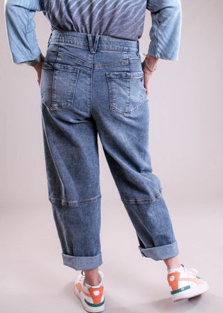 Democracy Absolution Barrel Leg Jean back view - Fashion Crossroads Inc.